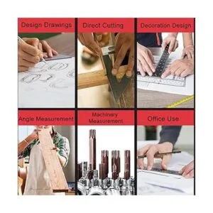 ASNOMY Regla triangular de 7 y 12 pulgadas regla_7