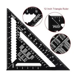 ASNOMY Regla triangular de 7 y 12 pulgadas regla_4