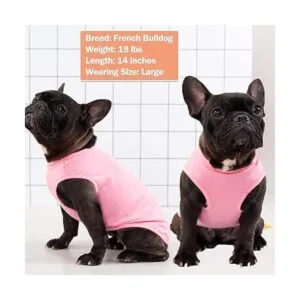 KYEESE Paquete de 2 camisas de perro de algodón a rayas_3