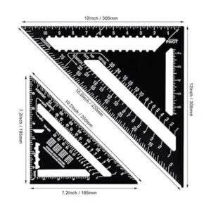 ASNOMY Regla triangular de 7 y 12 pulgadas regla_3