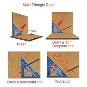 ASNOMY Regla triangular de 7 y 12 pulgadas regla_6