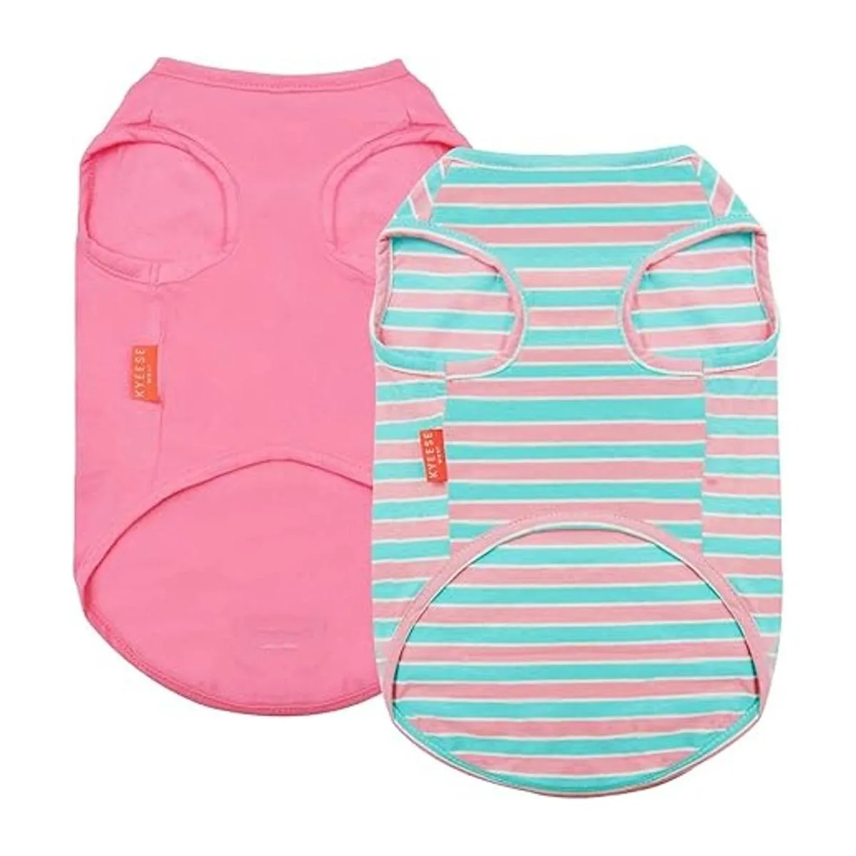 KYEESE Paquete de 2 camisas de perro de algodón a rayas_2