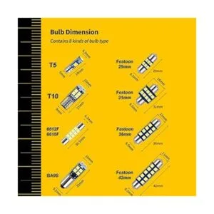 EBAIFUN Paquete de 42 bombillas LED blancas de 12 V DE3175_3