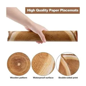 durony Paquete de 60 manteles individuales de papel de_3