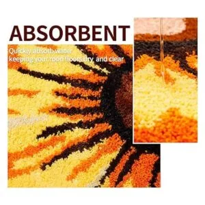 Alfombra de girasol de 27.6 pulgadas bonita forma de_6