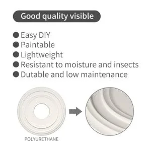 EIFHYT Medallones de techo de poliuretano blanco para_3