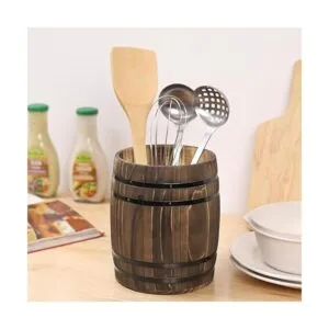 MyGift Utensilios de cocina con diseño de barril de vino_4