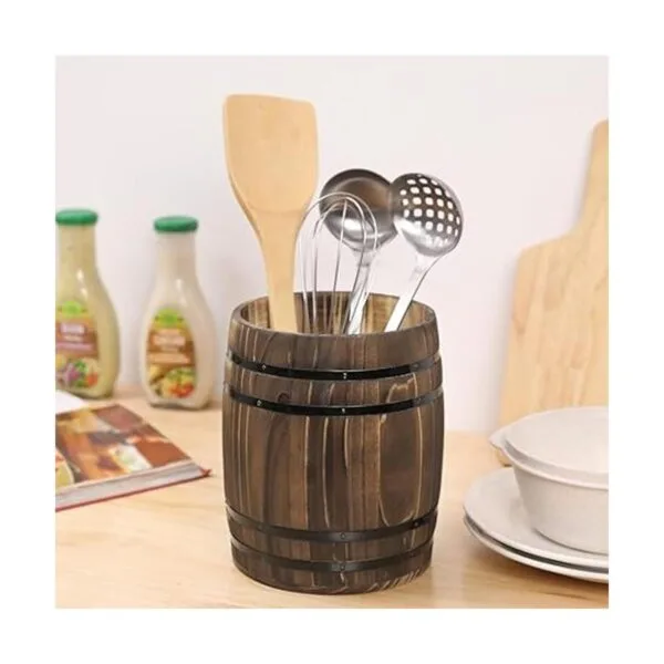 MyGift Utensilios de cocina con diseño de barril de vino_4