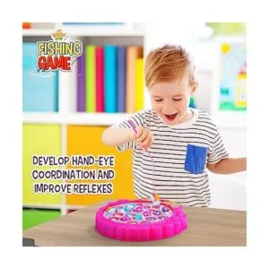 Juego de pesca 21 peces 4 postes y tabla giratoria con_4