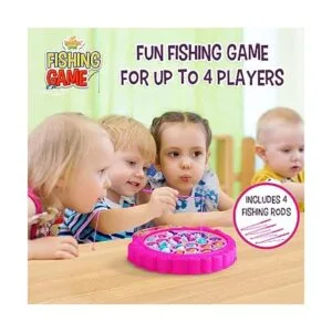 Juego de pesca 21 peces 4 postes y tabla giratoria con_3