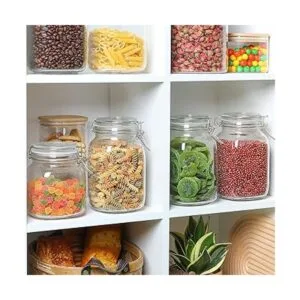 ComSaf Juego de 3 recipientes de vidrio herméticos con_6