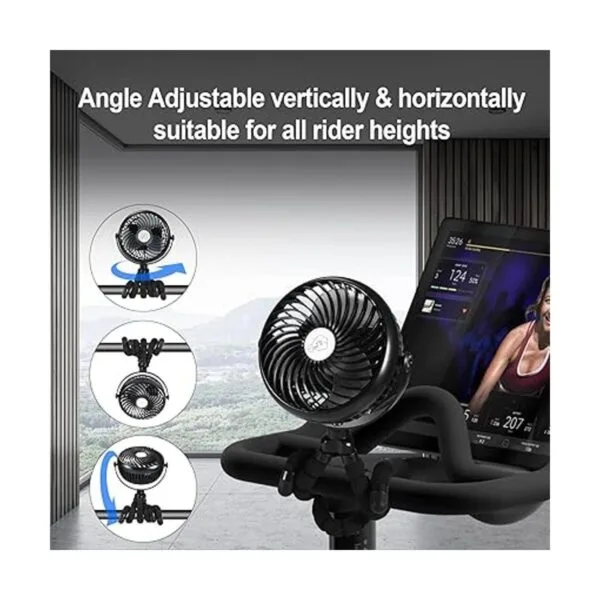 Clip on Fan for Exercise BikeTread Rechargeable Battery_5