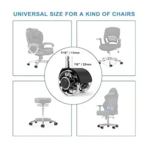 Office Chair Caster Wheels Set of 5HeavyDuty Chair_2