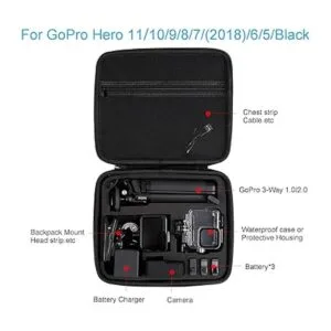Funda rígida para cámara de acción plateada GoPro Hero_2