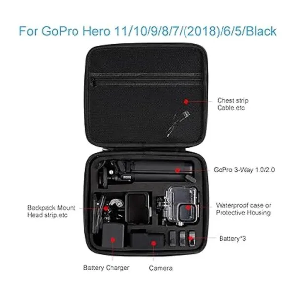 Funda rígida para cámara de acción plateada GoPro Hero_2
