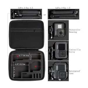 Funda rígida para cámara de acción plateada GoPro Hero_5