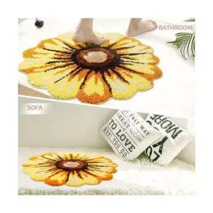 Alfombra de girasol de 27.6 pulgadas bonita forma de_5