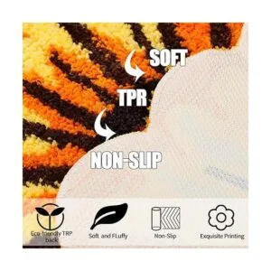 Alfombra de girasol de 27.6 pulgadas bonita forma de_4