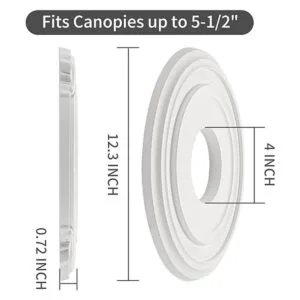 EIFHYT Medallones de techo de poliuretano blanco para_2