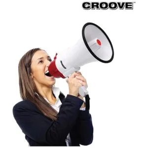 Croove Megáfono Bullhorn Altavoz ruidoso con sirena para_2