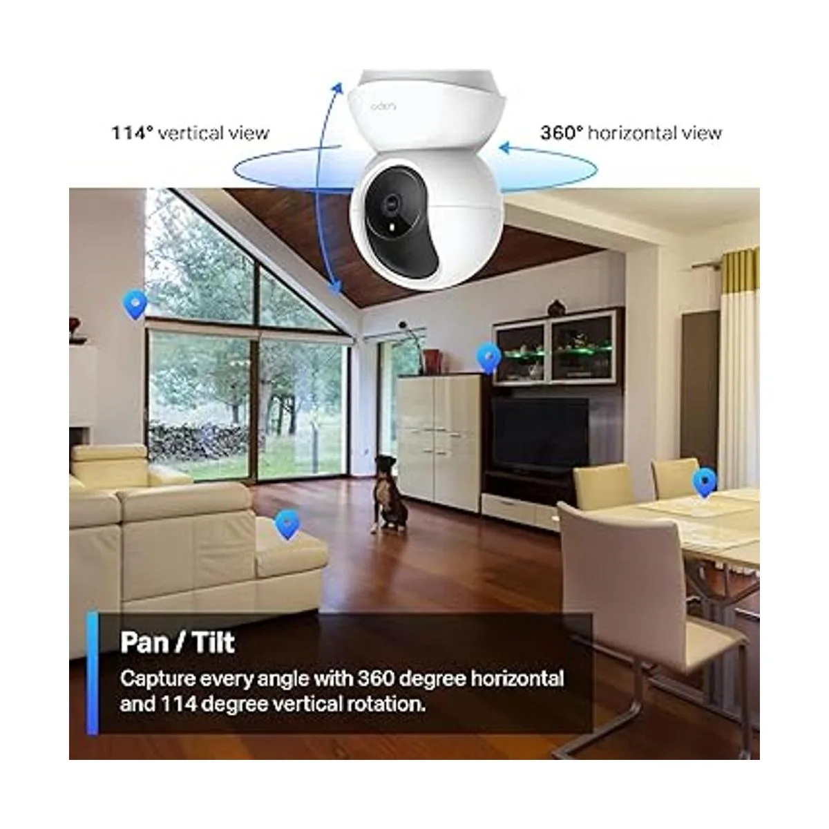 TPLink Tapo Cámara de seguridad de inclinación panorámica_3