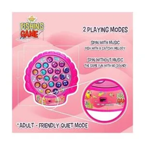 Juego de pesca 21 peces 4 postes y tabla giratoria con_2