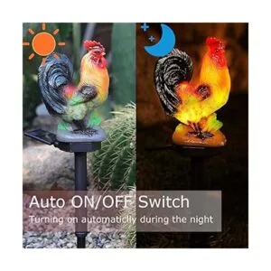 ZFNN Luces solares de gallo para decoración al aire libre_5