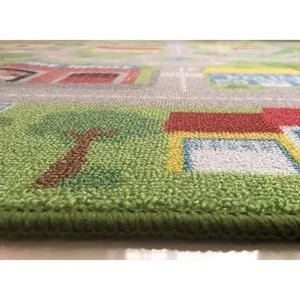 City Street Map Alfombra para niños con carreteras_5