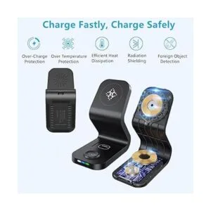 Soporte de cargador inalámbrico magnético 3 en 1 estación_6