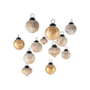 Serene Spaces Living Juego de 12 adornos de cristal_1