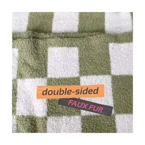 GY Manta a cuadros verde salvia manta decorativa a_3