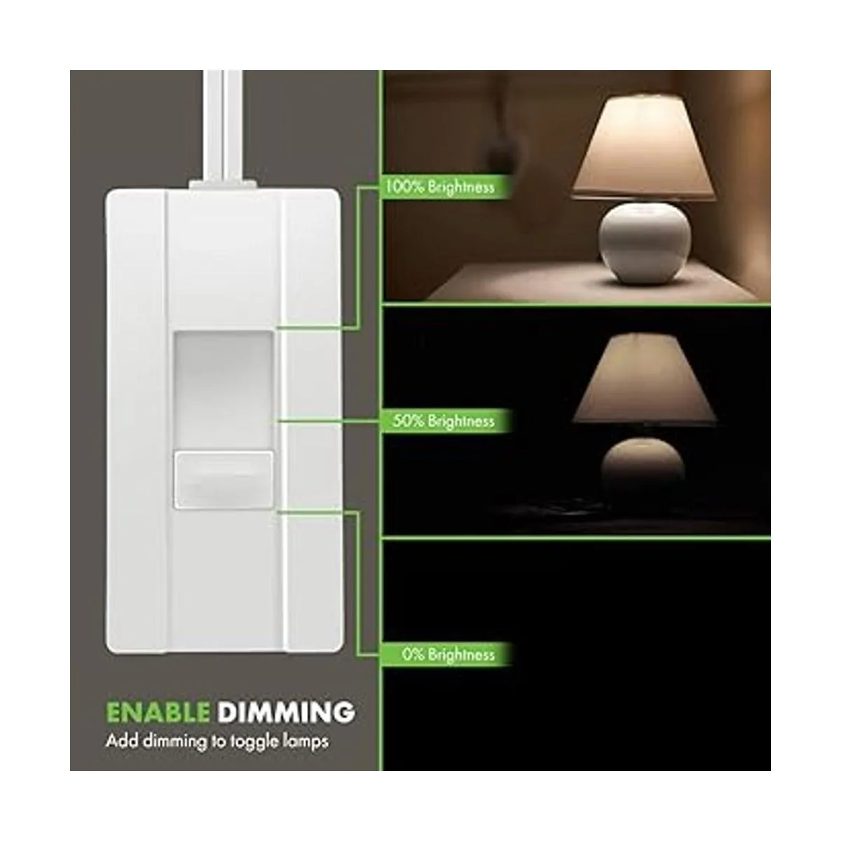 TOPGREENER TableTop Plug in Dimmer for Table or Floor_4