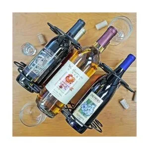 Southern Homewares Estante para vino de 7 botellas con_6