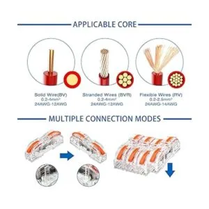 100 conectores de cable de 1 a 1 conector de cable en_3