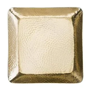 MyGift Bandeja cuadrada de latón envejecido con_6