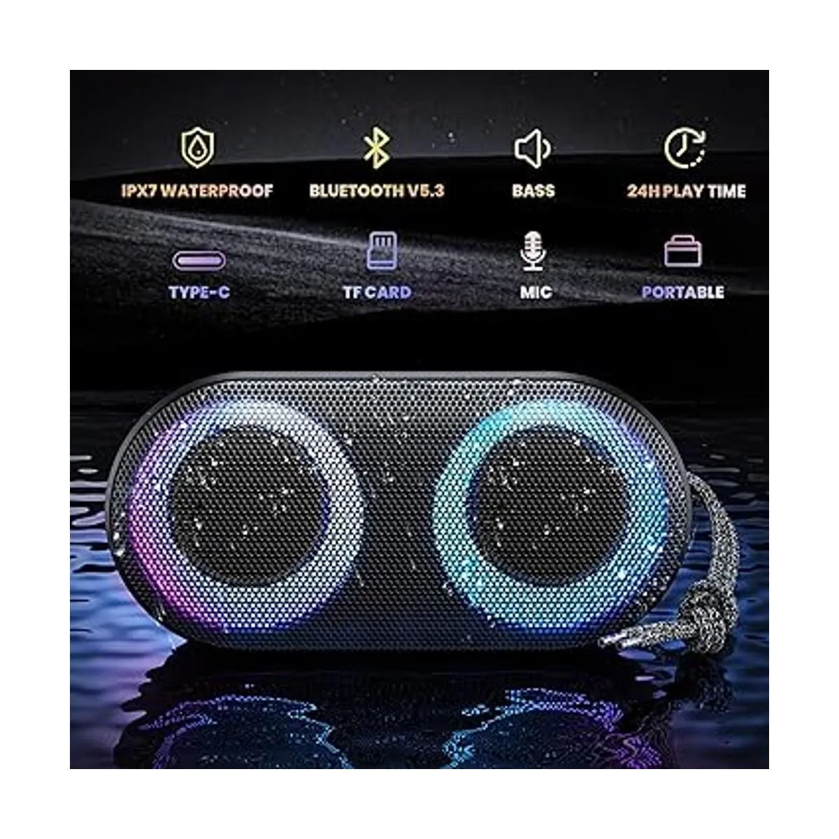 Altavoces Bluetooth portátiles con subwoofer altavoces_5