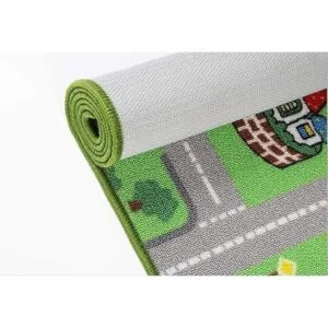 City Street Map Alfombra para niños con carreteras_3