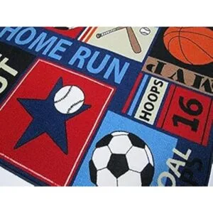 Divertido deporte niños alfombras de nylon alfombra fútbol_3