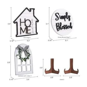 Houmury Set of 8 Farmhouse Tiered Tray Decor with 1_3