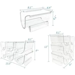 Sutekus Paquete de 6 soportes apilables para vino para_3
