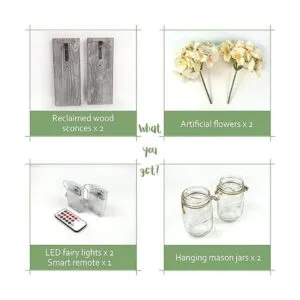 Besuerte Decoración rústica de madera para colgar en la_3