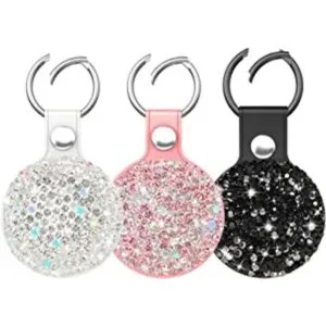 QearFun Funda para AirTag de Apple con diamantes de_1