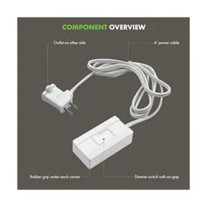 TOPGREENER TableTop Plug in Dimmer for Table or Floor_2
