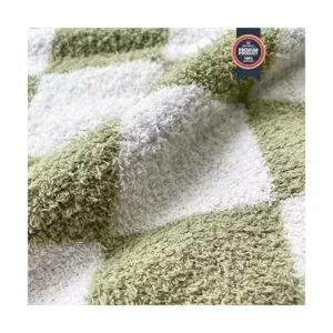 GY Manta a cuadros verde salvia manta decorativa a_5