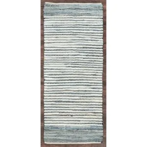 HOMEMONDE Alfombra de área de 2 x 6 pies hecha a mano de_2