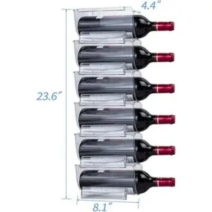 Sutekus Paquete de 6 soportes apilables para vino para_4