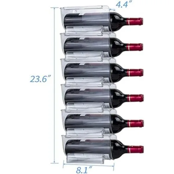 Sutekus Paquete de 6 soportes apilables para vino para_4