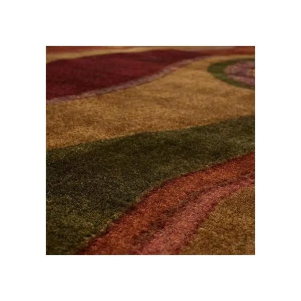 Mohawk Home New Wave Picasso Alfombra abstracta de vino_4