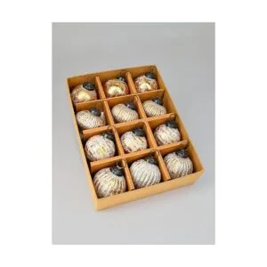 Serene Spaces Living Juego de 12 adornos de cristal_5