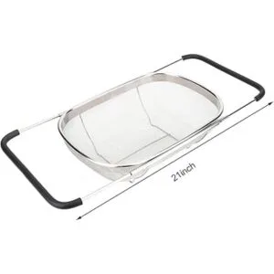 Suwimut Paquete de 2 coladores ovalados sobre el fregadero_2